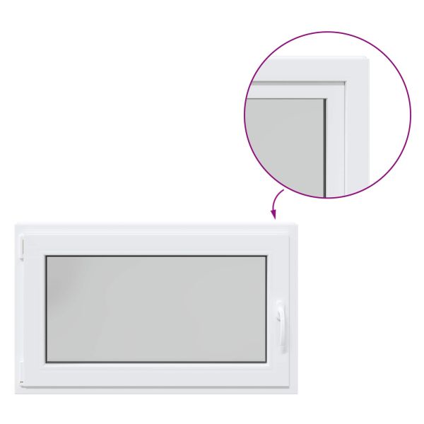 Прозорец за мазе RISOR 100 x 60 cm PVC и стъкло Бяло