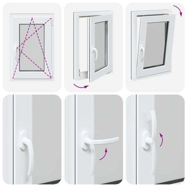 Прозорец за мазе RISOR 50 x 75 cm PVC и стъкло Антрацит