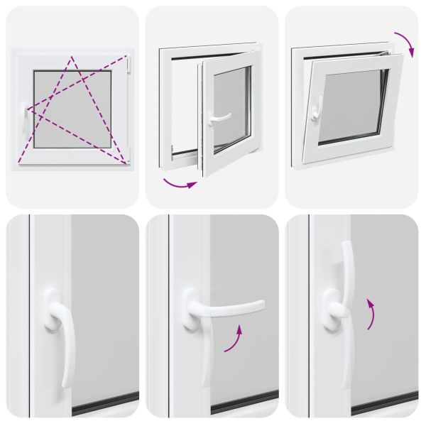 Прозорец за мазе RISOR 60 x 60 cm PVC и стъкло Антрацит