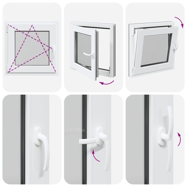 Прозорец за мазе RISOR 60 x 60 cm PVC и стъкло Антрацит