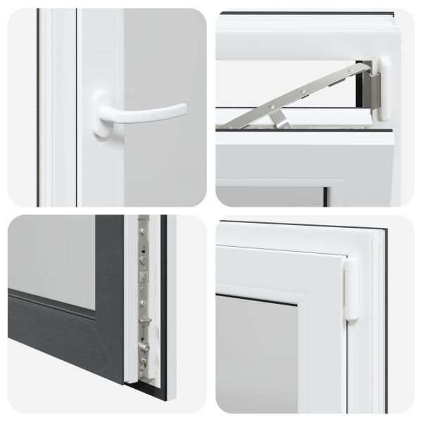 Прозорец за мазе RISOR 60 x 90 cm PVC и стъкло Антрацит