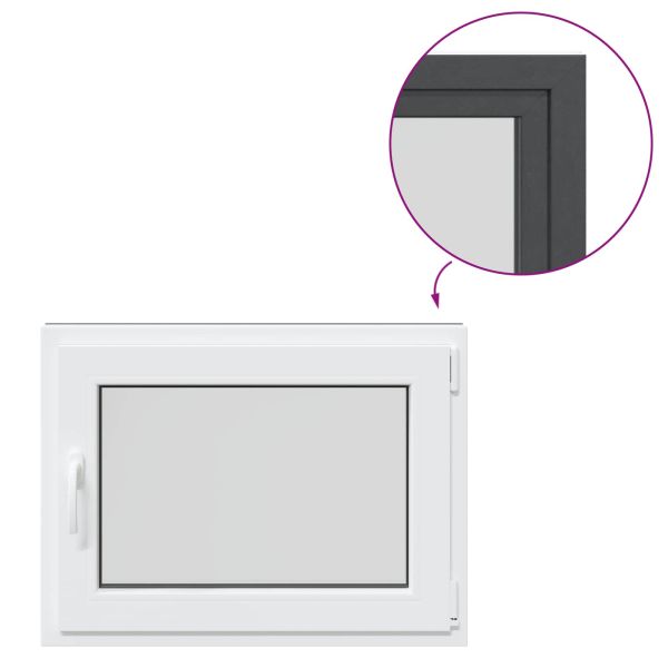 Прозорец за мазе RISOR 80 x 60 cm PVC и стъкло Антрацит