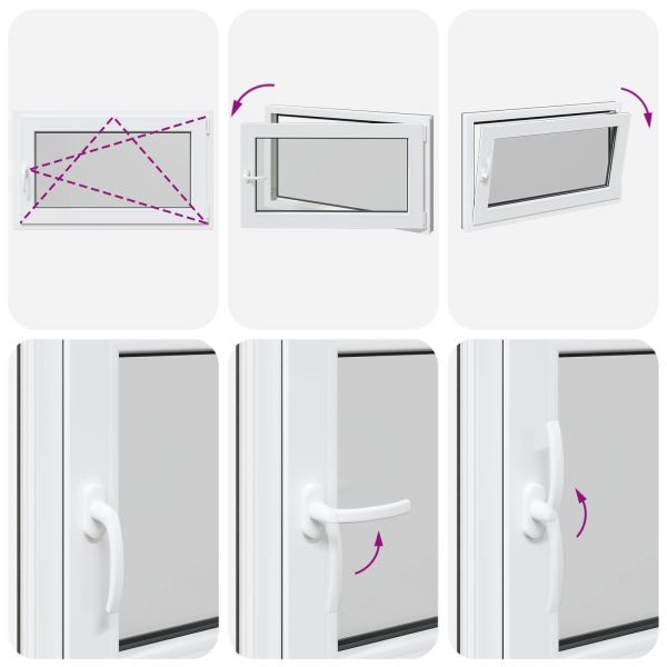 Прозорец за мазе RISOR 100 x 70 cm PVC и стъкло Антрацит