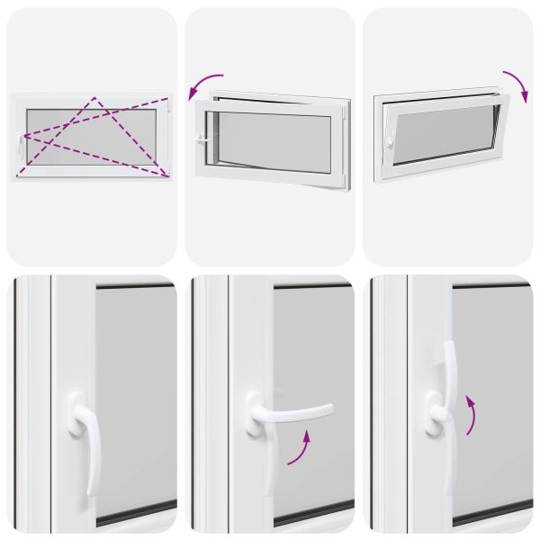 Прозорец за мазе RISOR 110 x 60 cm PVC и стъкло Антрацит