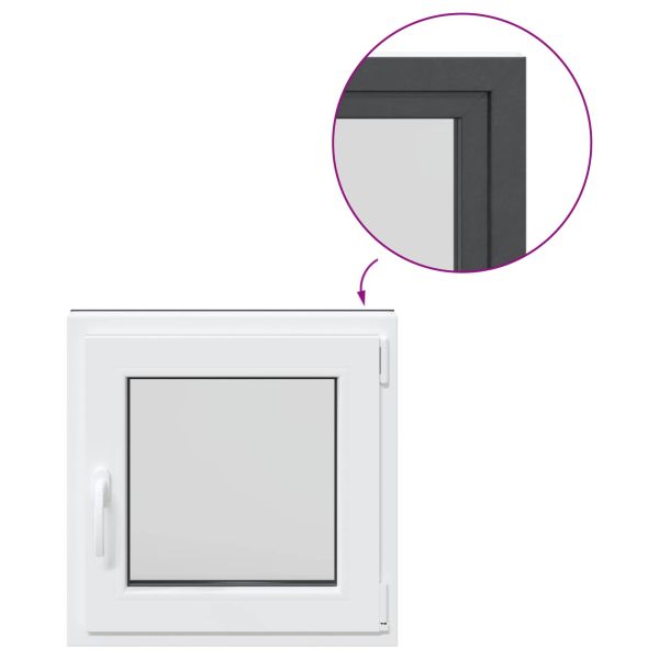 Прозорец за мазе RISOR 50 x 50 cm PVC и стъкло Антрацит