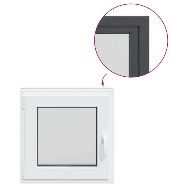 Прозорец за мазе RISOR 50 x 50 cm PVC и стъкло Антрацит