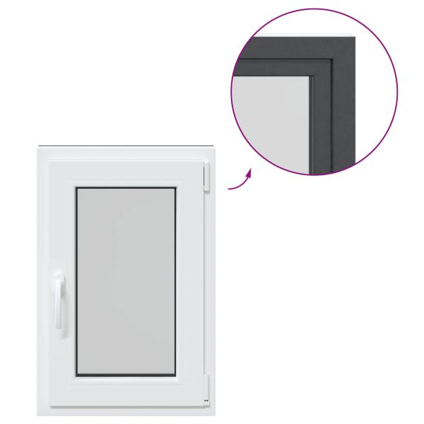 Прозорец за мазе RISOR 50 x 75 cm PVC и стъкло Антрацит