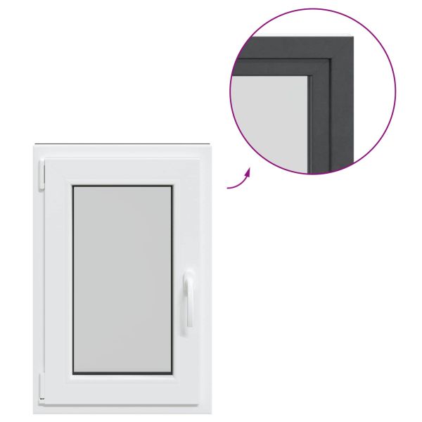 Прозорец за мазе RISOR 50 x 75 cm PVC и стъкло Антрацит