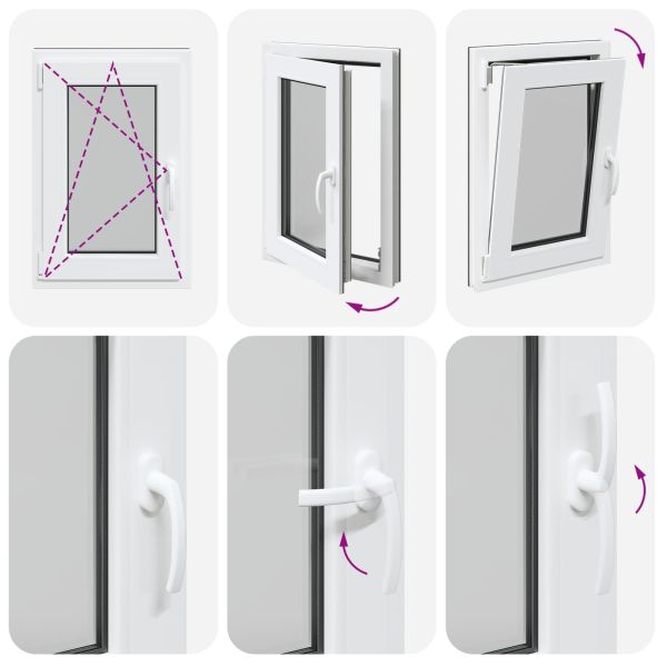 Прозорец за мазе RISOR 50 x 75 cm PVC и стъкло Антрацит