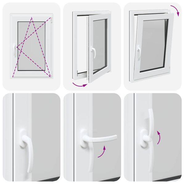 Прозорец за мазе RISOR 60 x 90 cm PVC и стъкло Антрацит