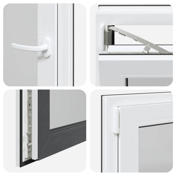 Прозорец за мазе RISOR 60 x 100 cm PVC и стъкло Антрацит