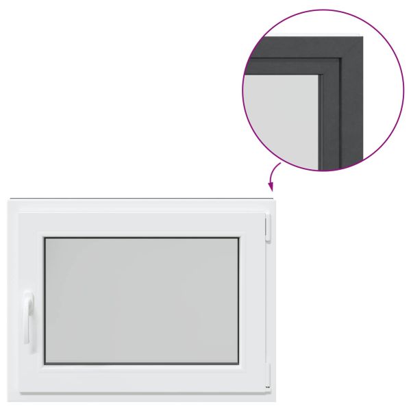 Прозорец за мазе RISOR 80 x 50 cm PVC и стъкло Антрацит