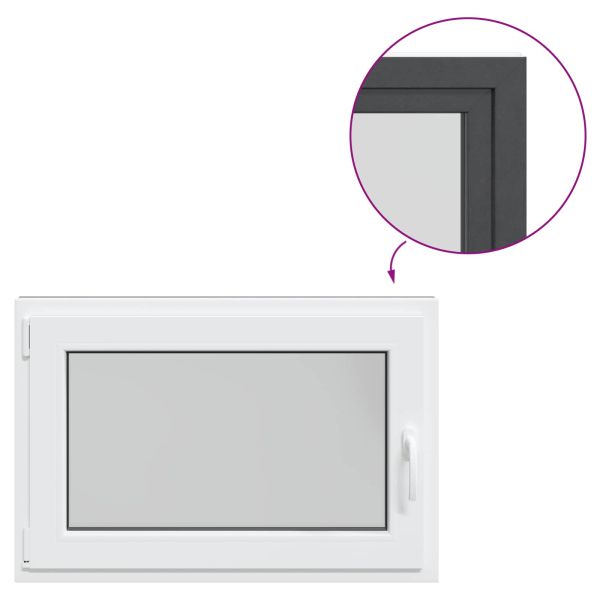 Прозорец за мазе RISOR 90 x 70 cm PVC и стъкло Антрацит