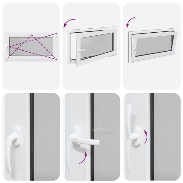 Прозорец за мазе RISOR 110 x 60 cm PVC и стъкло Антрацит