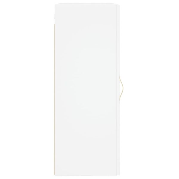 Стенен шкаф, бял, 34,5x34x90 см, инженерно дърво