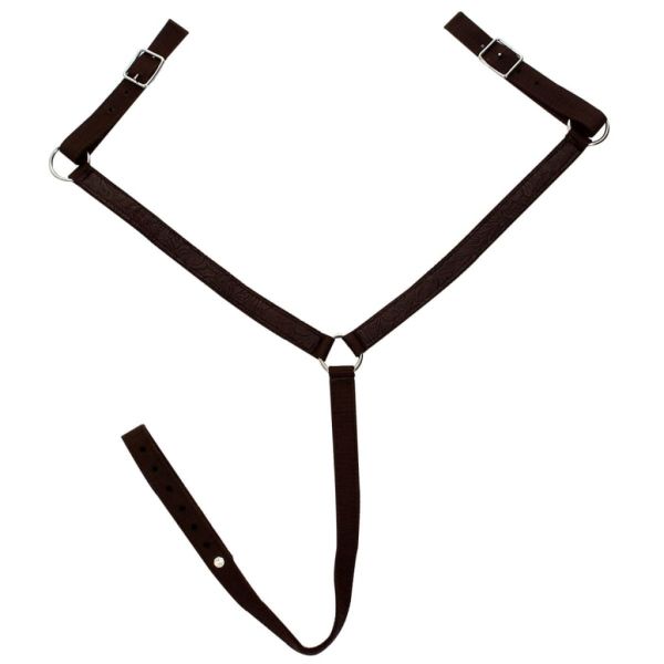 Уестърн седло, оглавник и опас, естествена кожа, 12", кафяво