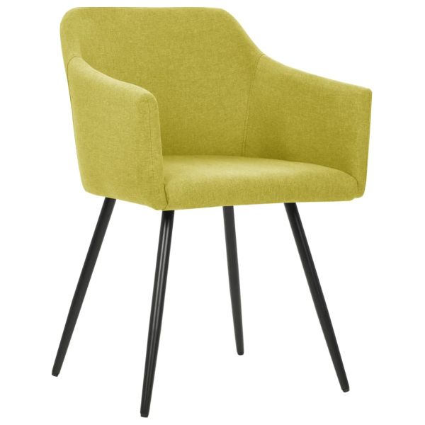 323098 Dining Chairs 2 pcs Green Fabric