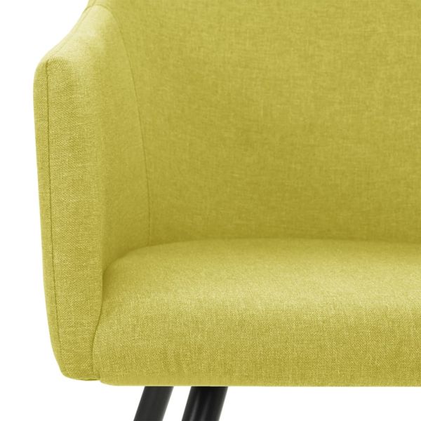 323098 Dining Chairs 2 pcs Green Fabric