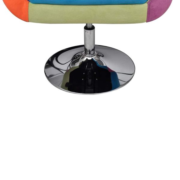 Фотьойл с кубична форма, пачуърк дизайн, текстил