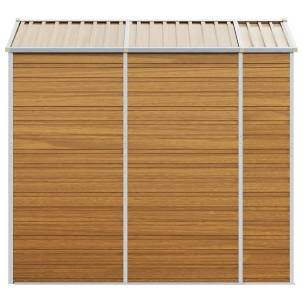 Градинска барака, светлокафява, 191x215x198 см, поцинкована стомана