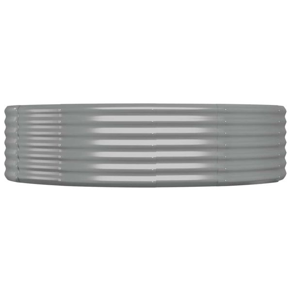 Градинска повдигната леха поцинкована стомана сиво