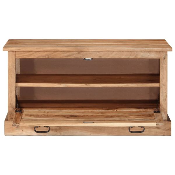 Пейка за съхранение на обувки, 85x40x45 cм, акациево дърво масив