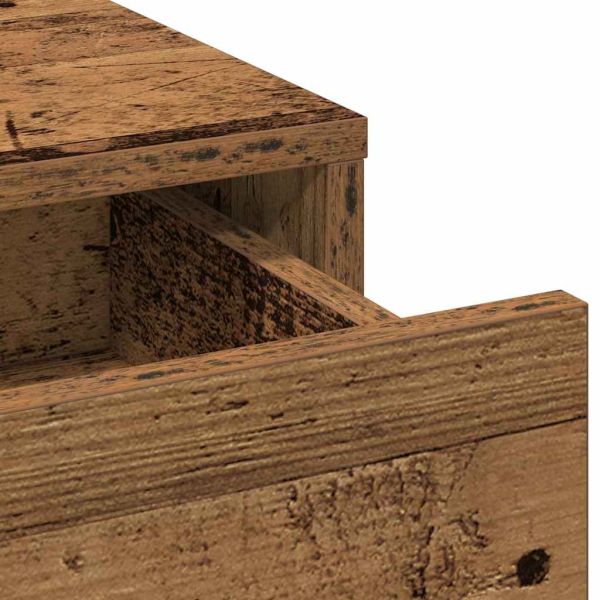 Тоалетка с рафт 3 pcs Кафяво 40 x 41 x 135 см Инженерно дърво