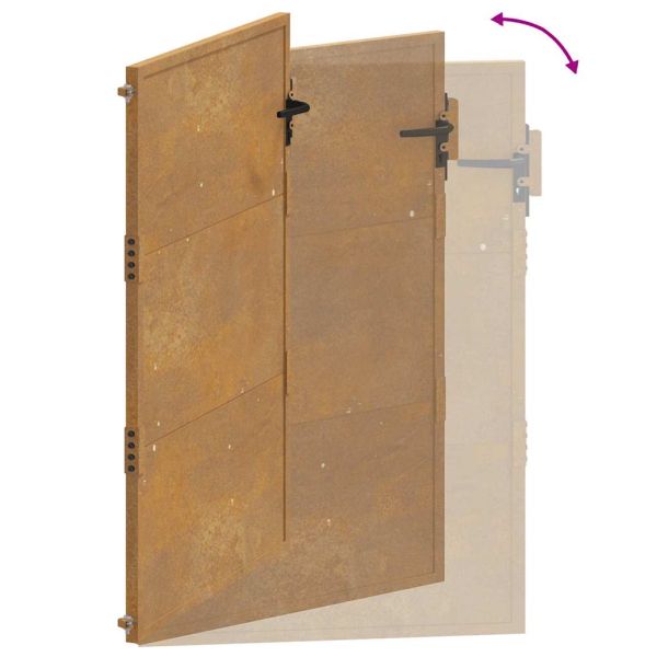 Градинска порта 100x200 см, кортенова стомана