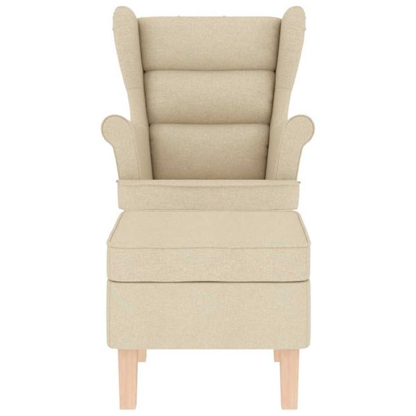 Люлеещ се стол с табуретка за крака, син, плат