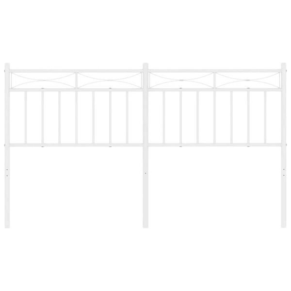 Метална резервна табла за легло, бяла, 150 см