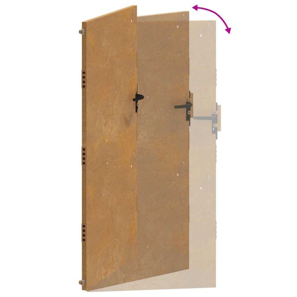 Градинска порта 100x200 см, кортенова стомана