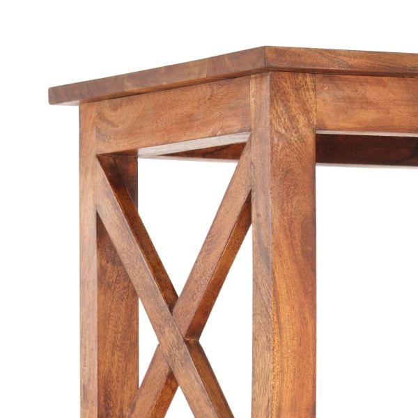 Библиотека 100x30x180 см масивно акациево дърво с меден финиш