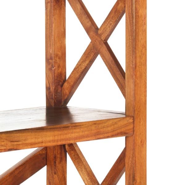 Библиотека 100x30x180 см масивно акациево дърво с меден финиш