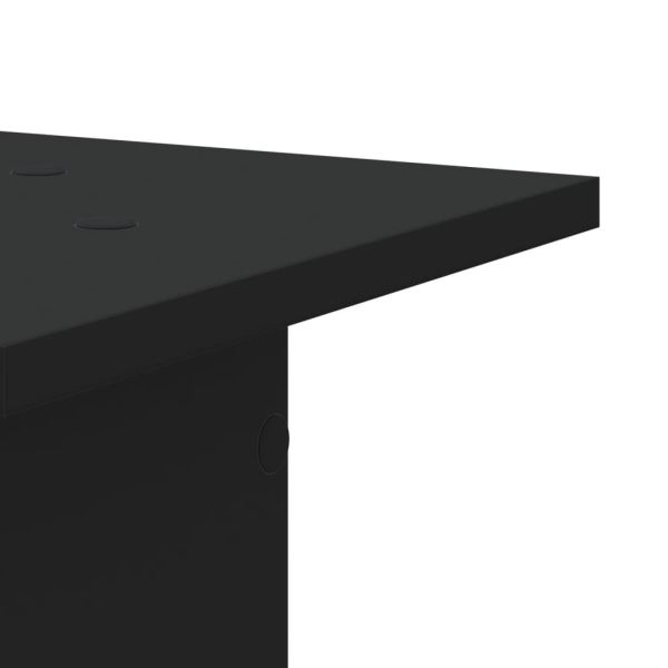 Стойки за растения 2 бр черни 30x30x40 см инженерно дърво