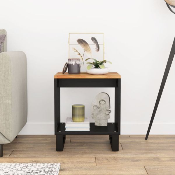 Маса за кафе, 40x31x46 см, акация масив и инженерно дърво