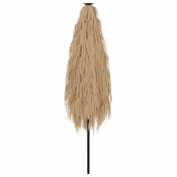 Градински чадър със стоманен прът, кафяв 388x388x248 см