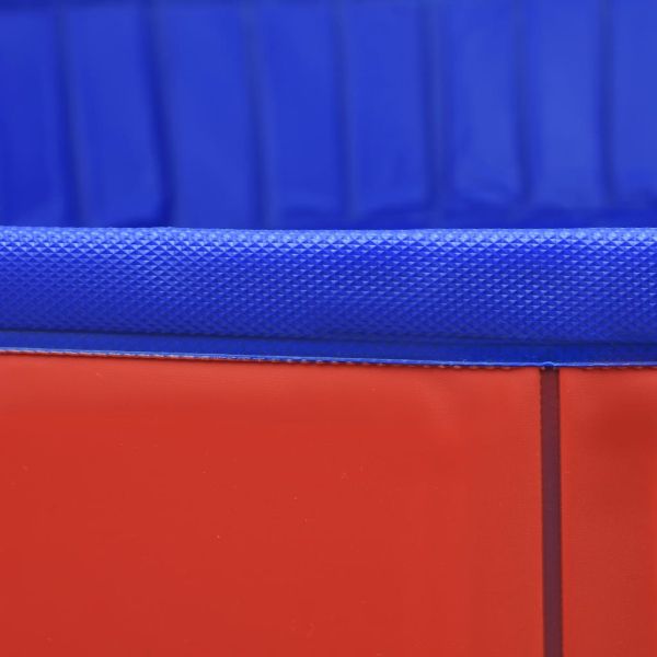 Сгъваем басейн за кучета, червен, 200x30 см, PVC