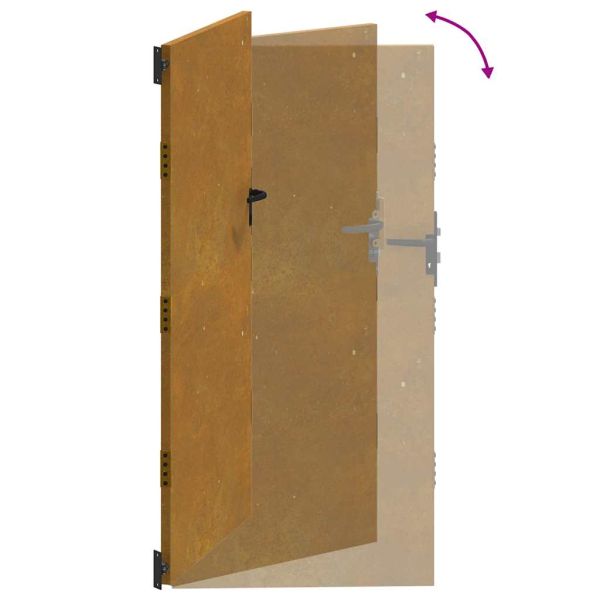 Градинска порта 85x175 см, кортенова стомана