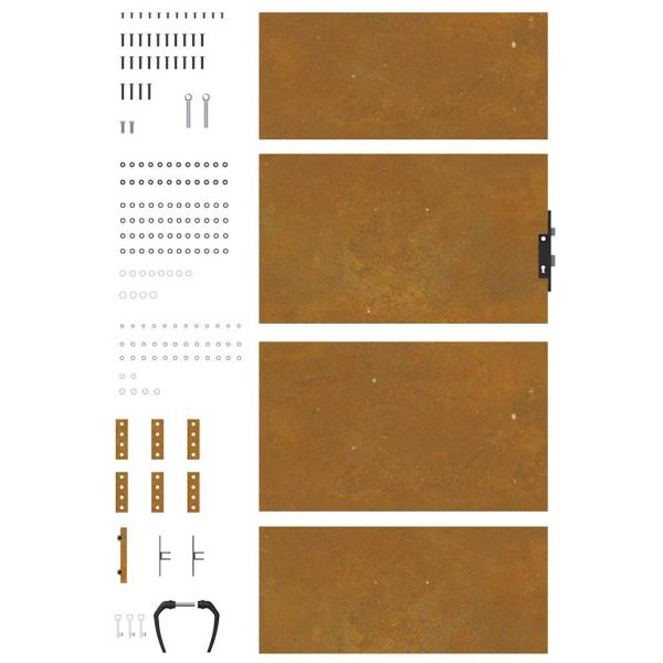 Градинска порта 85x175 см, кортенова стомана
