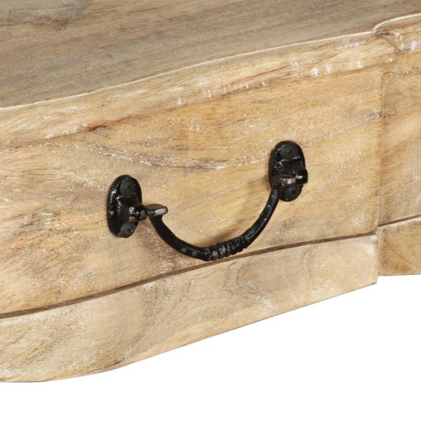 Конзолна маса, мангово дърво масив, 120x50x80 cм