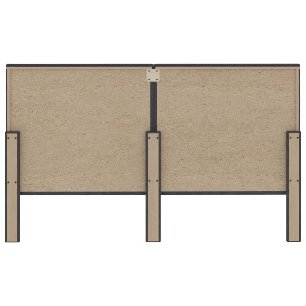 Тапицирана табла за спалня тъмносива текстил 180x200 см