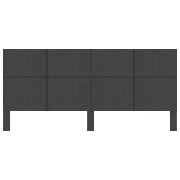 Табла за спалня тъмносива текстил 200x200 см