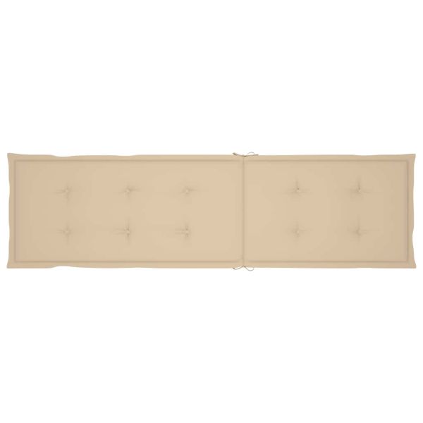 Градински шезлонг с подложка за крака и шалте акация масив