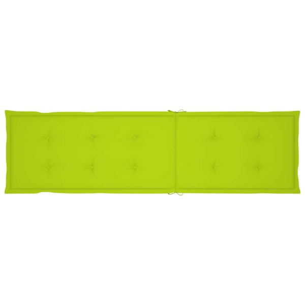 Градински шезлонг с подложка за крака и шалте акация масив