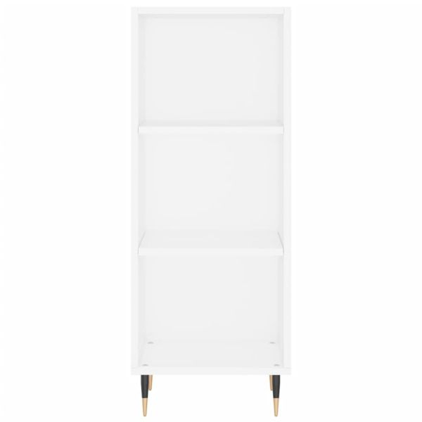 Висок шкаф, бял, 34,5x34x180 см, инженерно дърво