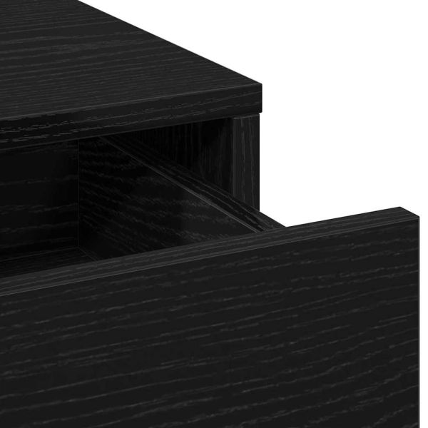 Тоалетка с рафт 2 pcs Черно 50 x 41 x 135 см Инженерно дърво