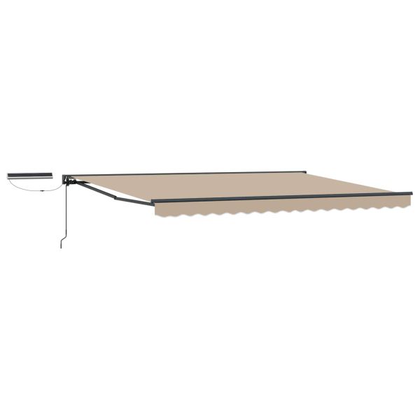 Електрически разтегателен навес Бежов и Антрацит 5 x 3 m