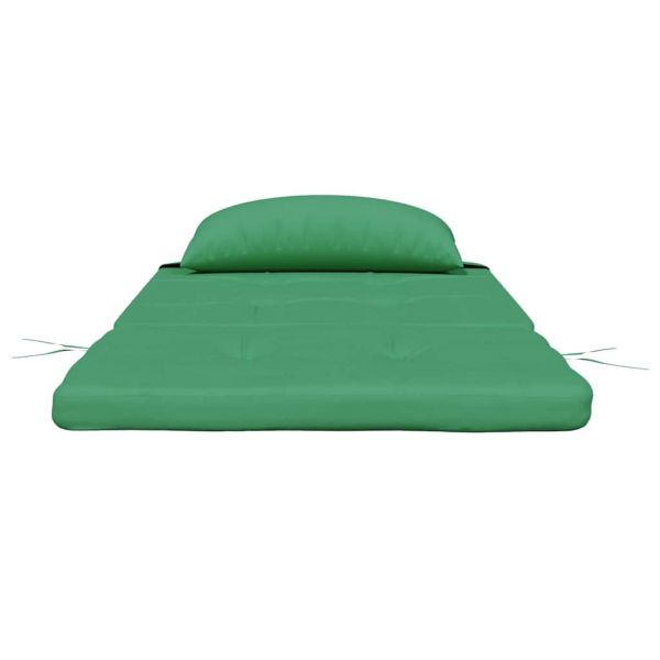 Възглавници за столове Едноцветен 2 pcs Зелен 58 x 77 x 4,5 см