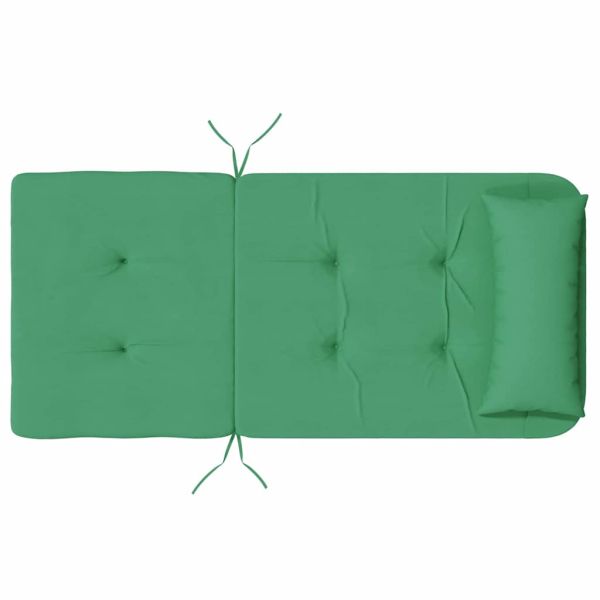 Възглавници за столове Едноцветен 2 pcs Зелен 58 x 77 x 4,5 см