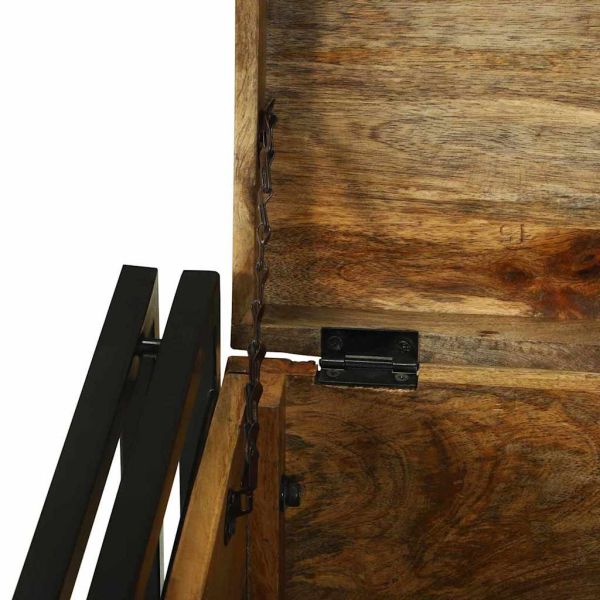 Кутия за съхранение 40 x 40 x 40 cm Солидно мангово дърво